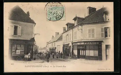AK Saint-Florent-sur-Cher, La Grande-Rue