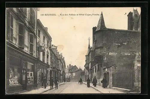 AK Bourges, Rue des Arenes et Hotel Cujas