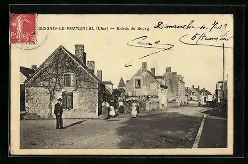 AK Bessais-le-Fromental, Entrée du Bourg
