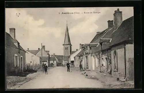 AK Asnières, Route de Bourges