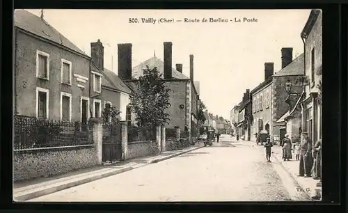 AK Vailly, Route de Barlieu, La Poste