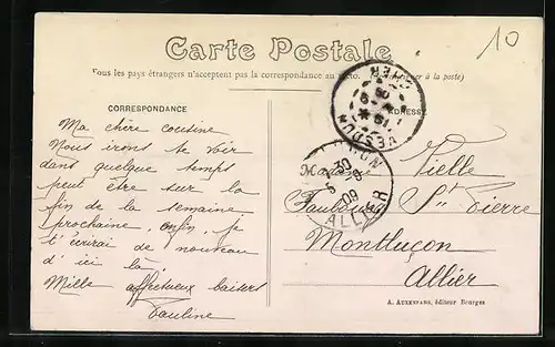 AK Vesdun, La Grande Rue, La Mairie