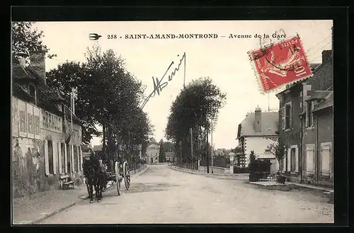 AK Saint-Amand-Montrond, Avenue de la Gare