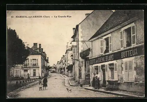AK Mareuil-sur-Arnon, La Grande Rue