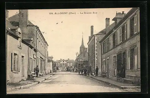 AK Allogny, La Grande Rue