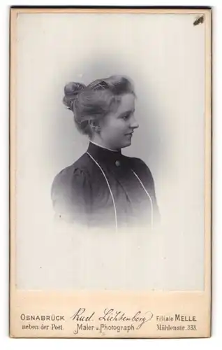 Fotografie Rud. Lichtenberg, Melle, Mühlenstr. 333, Junge Dame mit hochgestecktem Haar