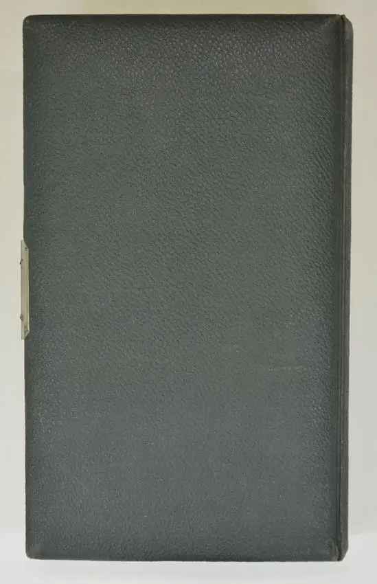 Fotoalbum Jugendstil im grünen Ledereinband, Metallschliesse, 14 Seiten Goldschnitt für Kabinett und CDV-Fotos 3