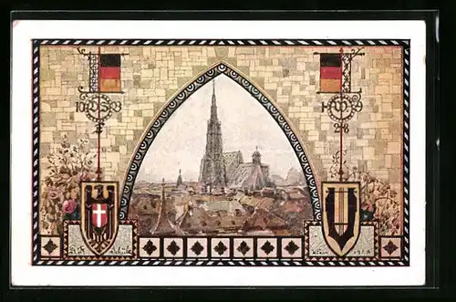 AK Wien, X. Deutsches Sängerbundesfest 1928, Stefansdom