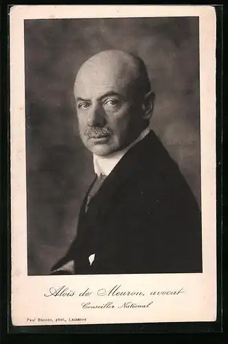 AK Alois de Meuron, avocat Conseiller National