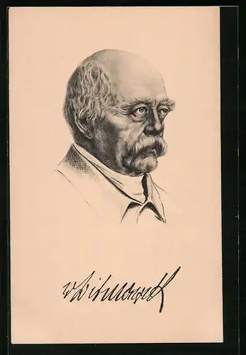 Künstler-AK Otto von Bismarck im Portrait