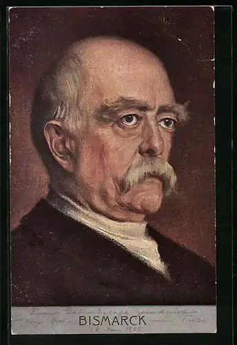 AK Portrait von Otto von Bismarck im Halbprofil
