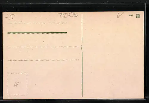 AK Maikäfer auf Birkenzweig, Pfingstgruss