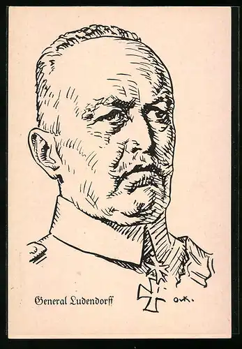 Künstler-AK General Erich Ludendorff