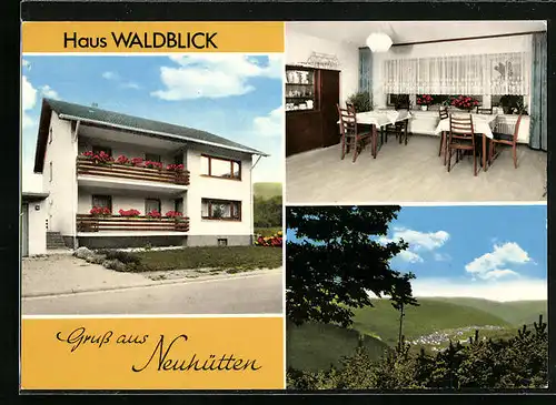 AK Neuhütten, Hotel-Pension Waldblick, Rauengrundstrasse 49