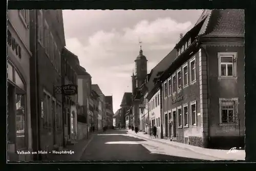 AK Volkach /Main, Hauptstrasse mit Cafe Joa