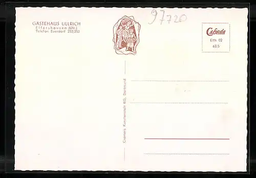 AK Elfershausen / Unterfranken, Gästehaus Ullrich von innen und aussen