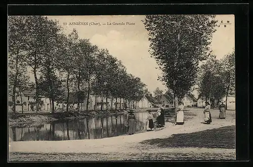 AK Asnières, La Grande Place