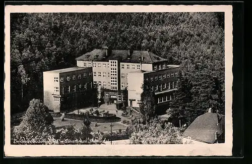 AK Zwickau i.B. / Cvikov, Sanatorium Martinstal aus der Vogelschau