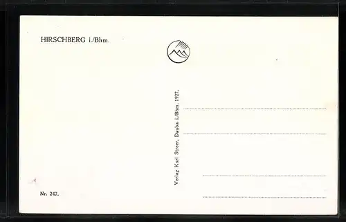 AK Hirschberg i. B., Blick auf die Dächer der Ortschaft