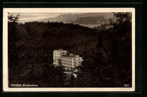 AK Neudek /Erzgebirge, Krankenhaus im Wald