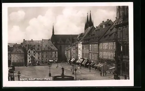 AK Eger, Platz und Brunnen