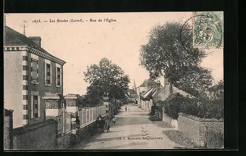 AK Les Bordes, Rue de l`Eglise