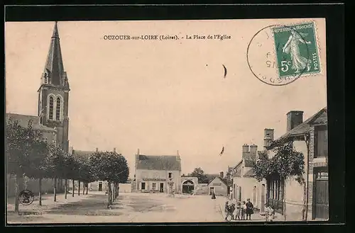 AK Ouzouer-sur-Loire, La Place de l`Eglise