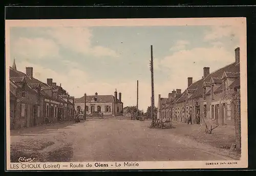 AK Les Choux, Route de Giens, La Mairie