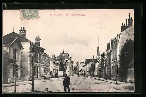 AK Pithiviers, Faubourg de Beauce