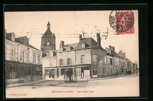 AK Neuville-aux-Bois, Place (Cote Sud)