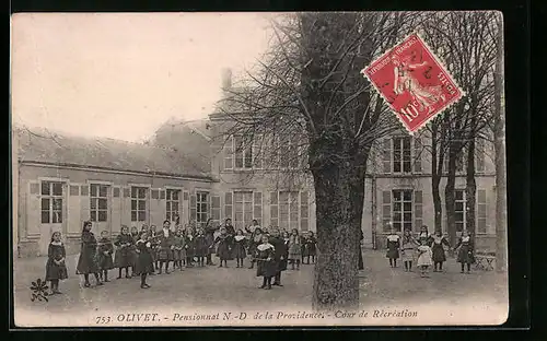 AK Olivet, Pensionnat N.-D. de la Providence - Cour de Recreation