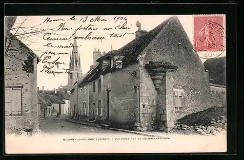 AK Beaune-la-Rolande, Vue prise Rue du Colonel-Boisson