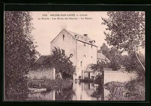 AK Meung-sur-Loire, La Nivelle, Les Bords des Mauves, Le Moulin