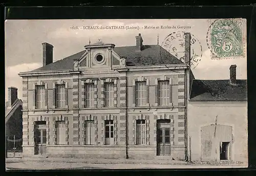 AK Sceaux-du-Gatinais, Mairie et Ecoles de Garcons