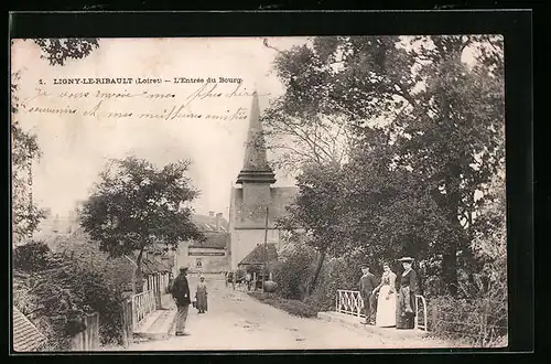 AK Ligny-le-Ribault, L`Entrée du Bourg