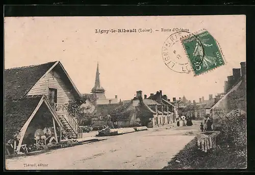 AK Ligny-le-Ribault, Route d`Orléans