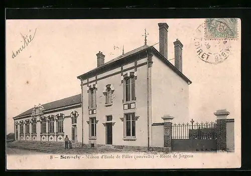 AK Sennely, Maison d`Ecole de Filles, Route de Jargeau