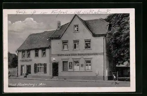 AK Bad Rastenberg i. Thür., Gasthaus zum Bürgergarten
