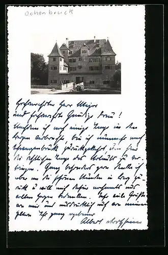 Foto-AK Ochenbruck, Blick auf das Schloss