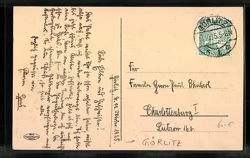 AK Görlitz, Neissepartie der Altstadt mit Peterskirche