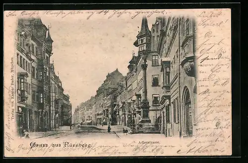 AK Nürnberg, Denkmal in der Adlerstrasse