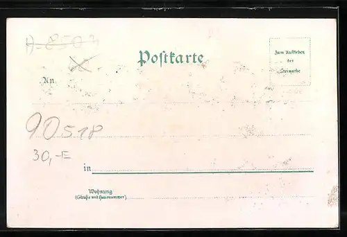 Lithographie Altdorf bei Nürnberg, Marktplatz, Seminar, Totalansicht