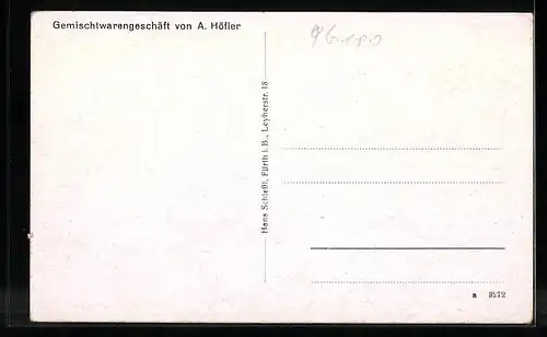 AK Wotzdorf, Gemischtwarengeschäft von A. Höfler, Ortsansicht