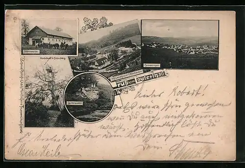 AK Gomadingen, Hochstand a. d. Sternberg, Lauterquelle, Lauterthal