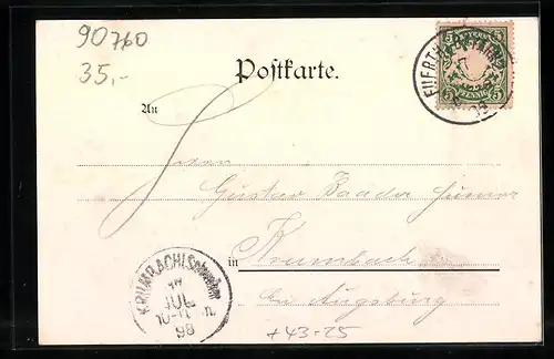 AK Fürth, IX. Fränkisches Sänderbundesfest in 1898, Engelsgestalten