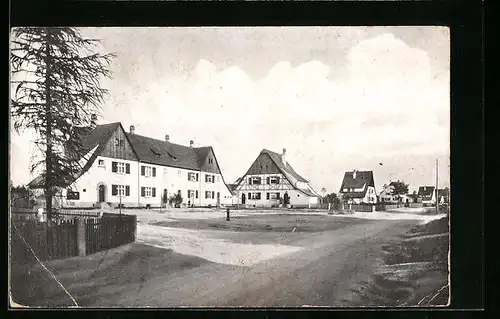 AK Nürnberg, Strassenpartie am Paulusstein in der Siedlung Buchenbühl