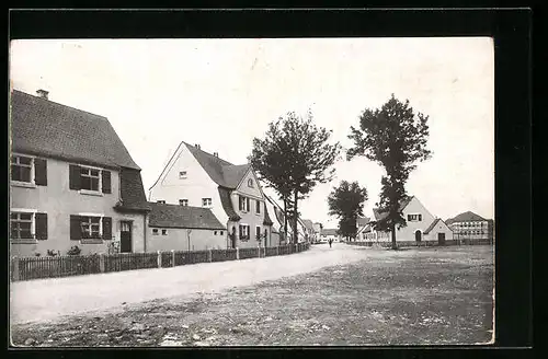 AK Nürnberg, Strassenpartie des Unteren Heroldsbergerweges in der Siedlung Loher-Moos