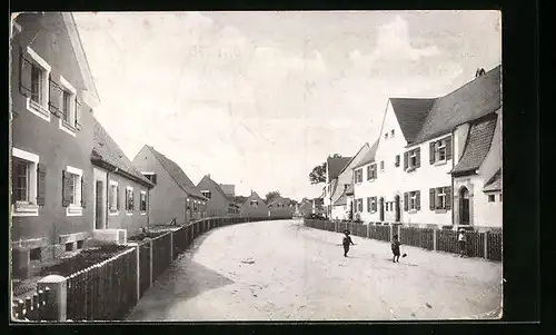 AK Nürnberg, Strassenpartie im Oberen Heroldsbergerweg in der Siedlung Loher-Moos