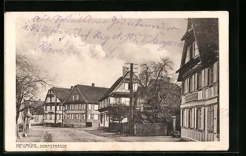 AK Kehl-Neumühle, Gasthaus Krone in der Dorfstrasse