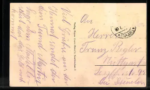 AK Bous /Saar, Hotel zur Post von Jakob Schmidt